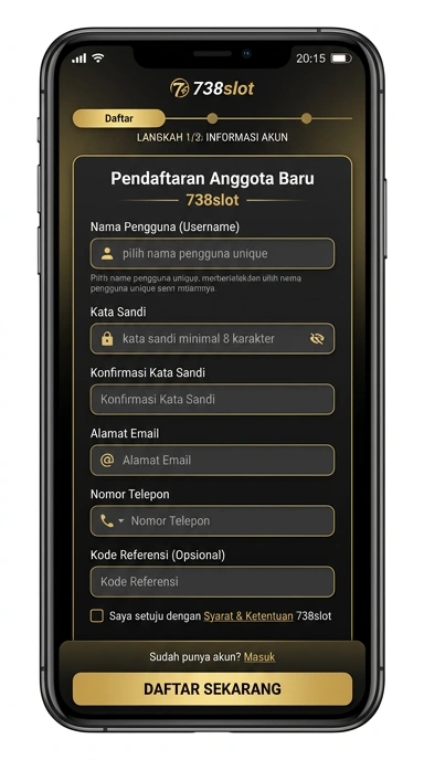 Panduan Registrasi Akun 738slot untuk Pengguna Baru
