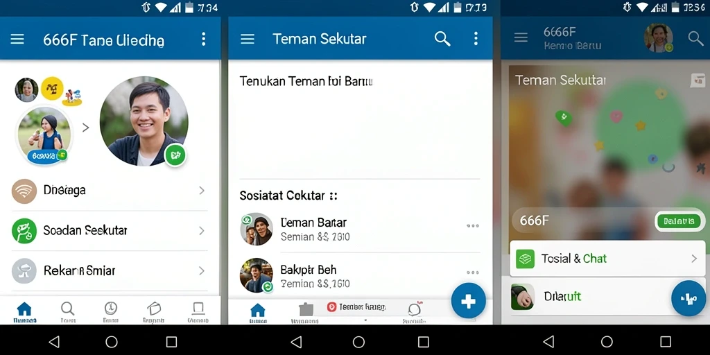 Antarmuka menarik untuk menjalin pertemanan baru.