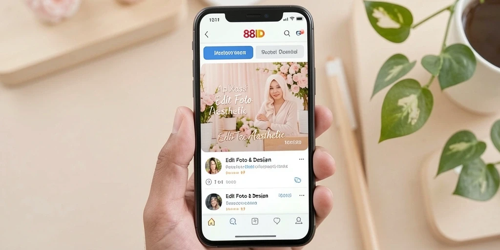 Tampilan antarmuka aplikasi 88ID yang stylish dan user-friendly.