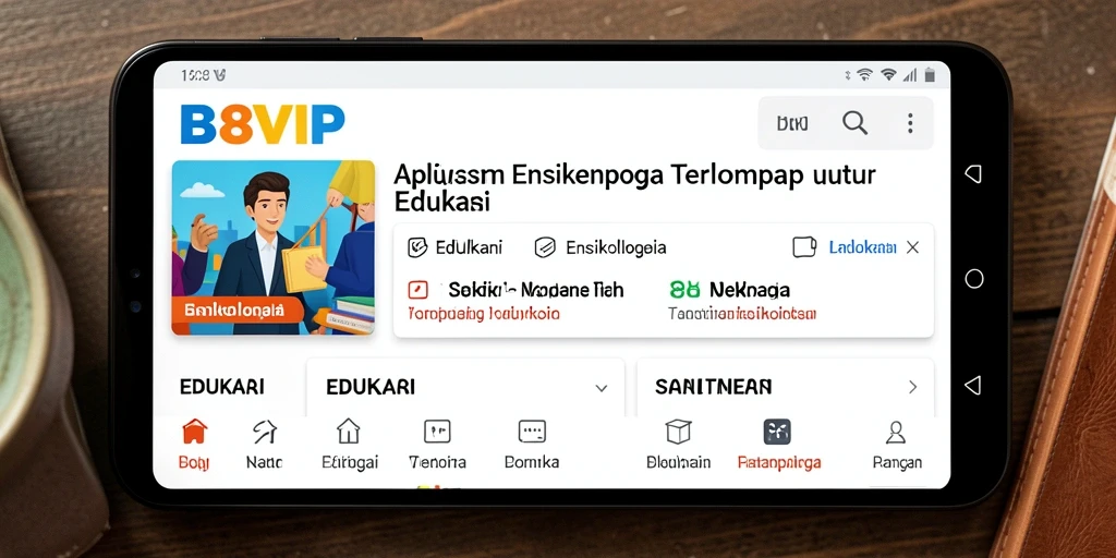 Tampilan antarmuka B8VIP yang menarik dan informatif.