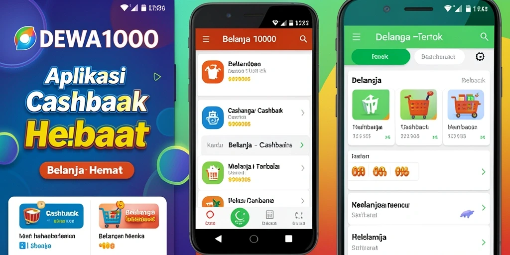 Tampilan antarmuka aplikasi DEWA1000 untuk cashback yang menarik.