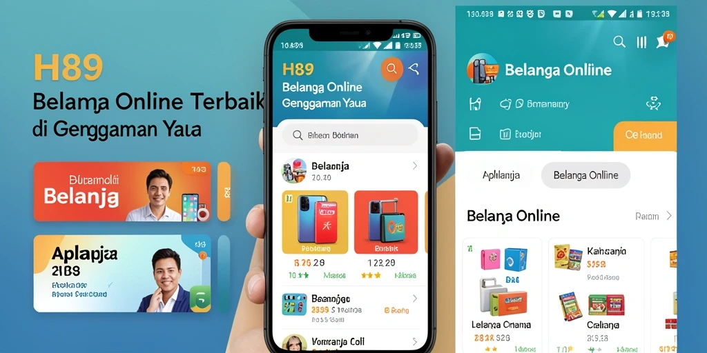 Tampilan antarmuka H89 yang intuitif untuk belanja online.