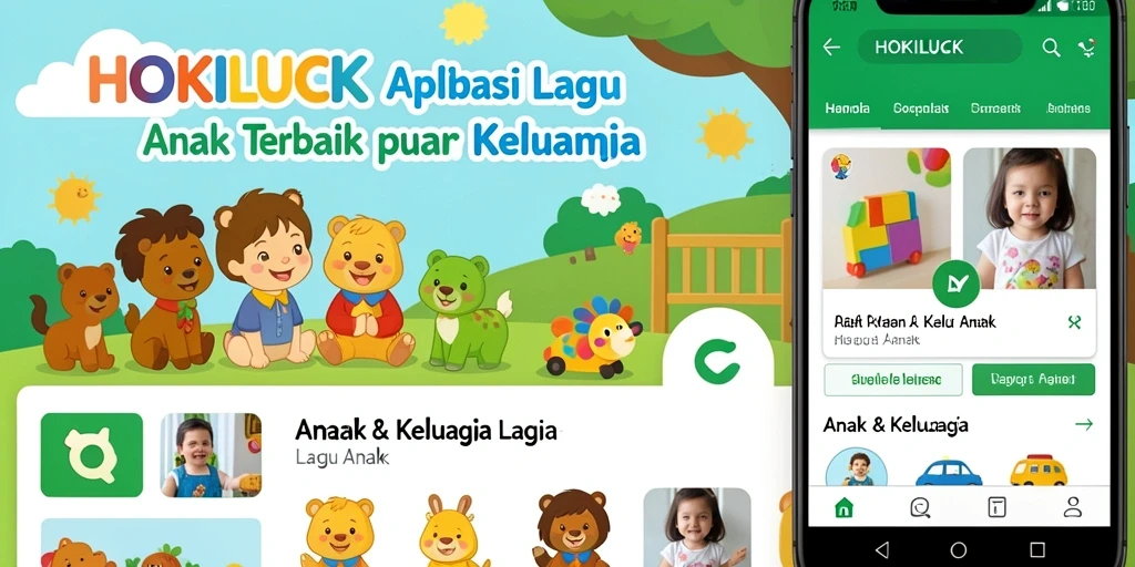 Antarmuka aplikasi HOKILUCK yang menarik dan interaktif untuk anak.