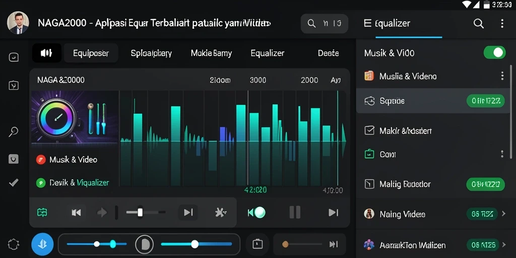 Antarmuka NAGA2000 menampilkan kontrol equalizer yang intuitif dan responsif.