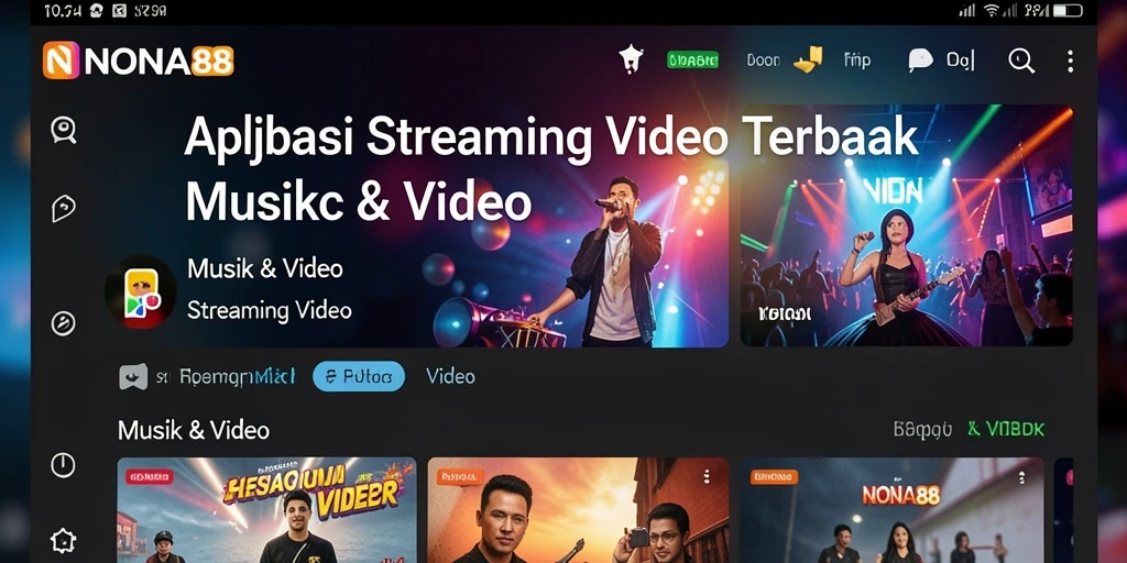 Antarmuka menarik NONA88 untuk Streaming Video.