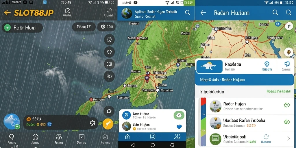Screenshot antarmuka utama SLOT88JP menampilkan peta radar hujan yang akurat.